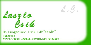 laszlo csik business card